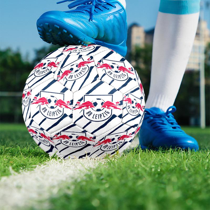 RB Leipzig Print Size 5 Soccer Ball, PU Wear Resistant Football for Match Training and Daily Practice, Birthday Gift for Soccer Fans