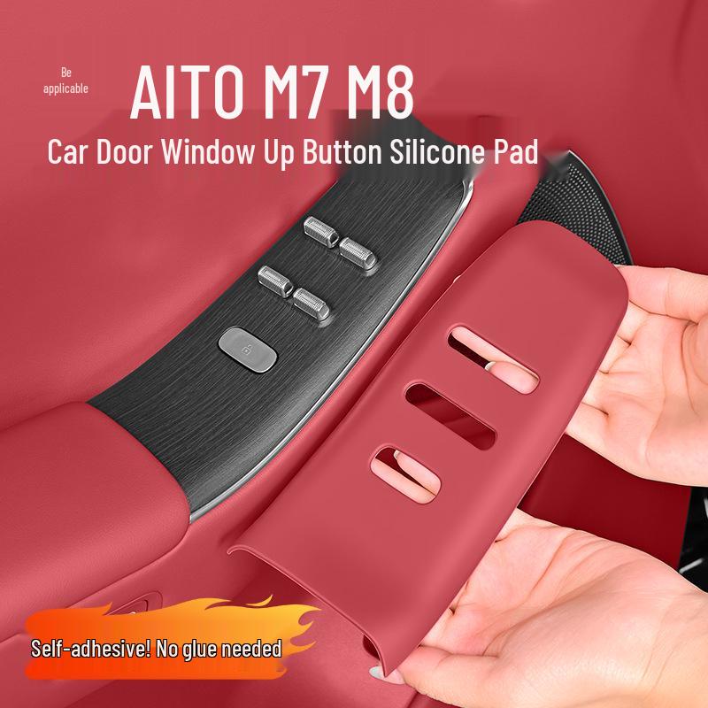Silicone Armrest Protector for M7/M8 Car Door Window Lifter Panel