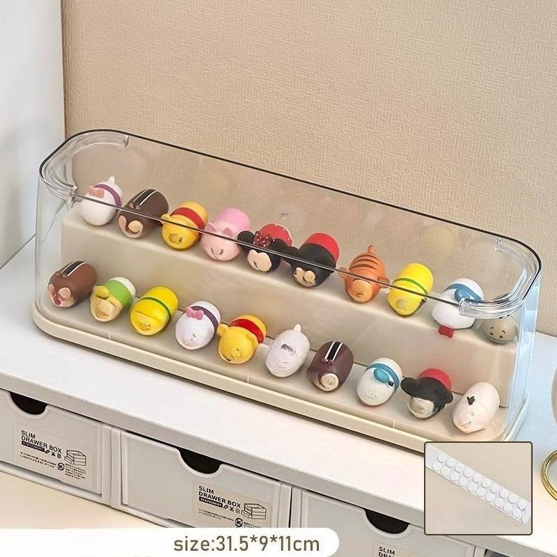 Large Figure Display Storage Box Blind Box Storage Rack Figures Acrylic Clear Ornaments Dust Proof with Lid Boxes Organizer Cute