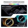 Car Luminous Water Coaster Colorful Atmosphere Light Cup Mat For Hyundai NLINE I30 I20 Venue Tucson Kona IX35 I40 IX20 Tiburon RR9