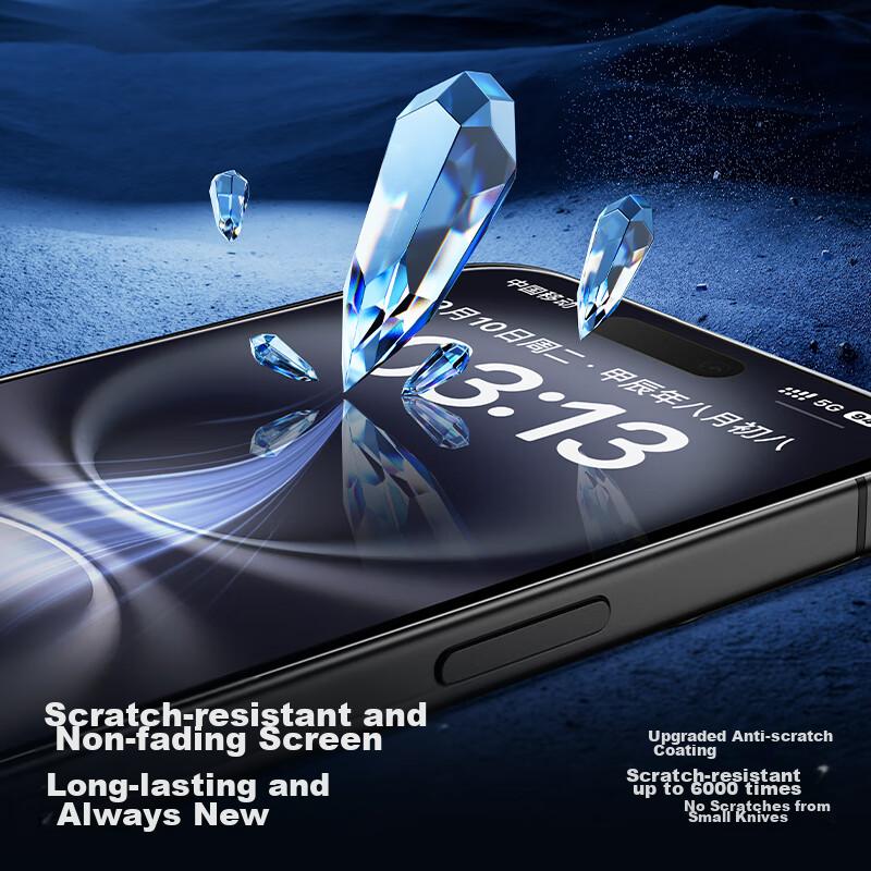 IPhone 16 Tempered Glass Screen Protector, High-Definition Clear Anti-Fingerprint Shatterproof Protective Film for IPhone 16, Non-Full Coverage