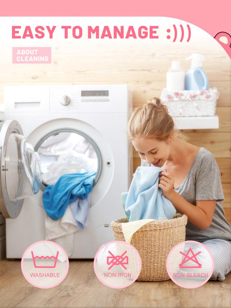 1 Мультяшная Милая Животная Медведь Принт Матовая Простыня на Резинке, Принт Покрывало для Спальни, Постельное Белье (Исключая наволочки)