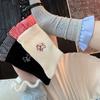 Female Spring and Autumn Lovely Cartoon Embroidered Puppy Plapper Lace College Windpipe Pile Socks