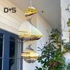 Spiral Wind Spinner Decoration Weather-proof Indoor Outdoor Window Garden Yard Porch Metal 3D Wind Chime Hanging Ornament Pendant