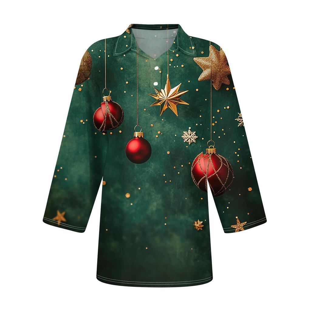 Женская модная повседневная рубашка с отворотом и рукавом 3/4, женские топы на пуговицах