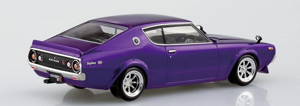 Aoshima Bunka Kyozai Серия The Snap Kit Nissan C110 Skyline Custom Пластиковая модель-конструктор ООО. (АОСИМА) 1/32 ГТ-Р (Металлический фиолетовый) Предварительно окрашенный №