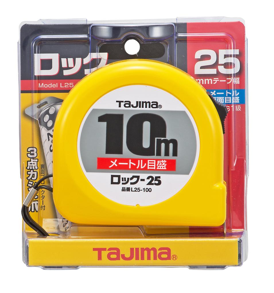 Tajima Convex 25mm Metric L25100BL Lock-25, 10m, Wide, Scale,