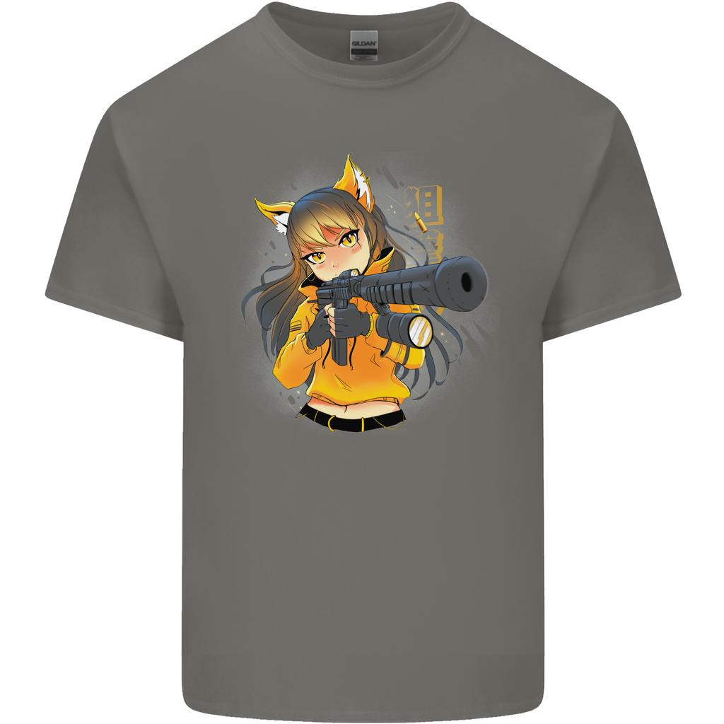 Anime Gun Girl Unisexs Light Cotton TShirt