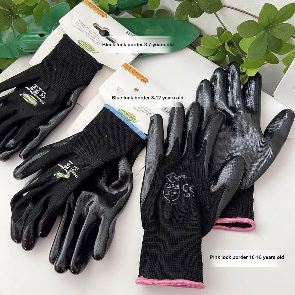 Chasing The Sea Anti Cutting Gloves Black Work Gloves Tool Protective Mittens  3~15 Year Old/Adult