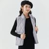 Women's Spring and Autumn Zipper Women Down Cotton Vest Light External Wear Double-sided Warm Stand-up Collar Vest Fashionable and Warm