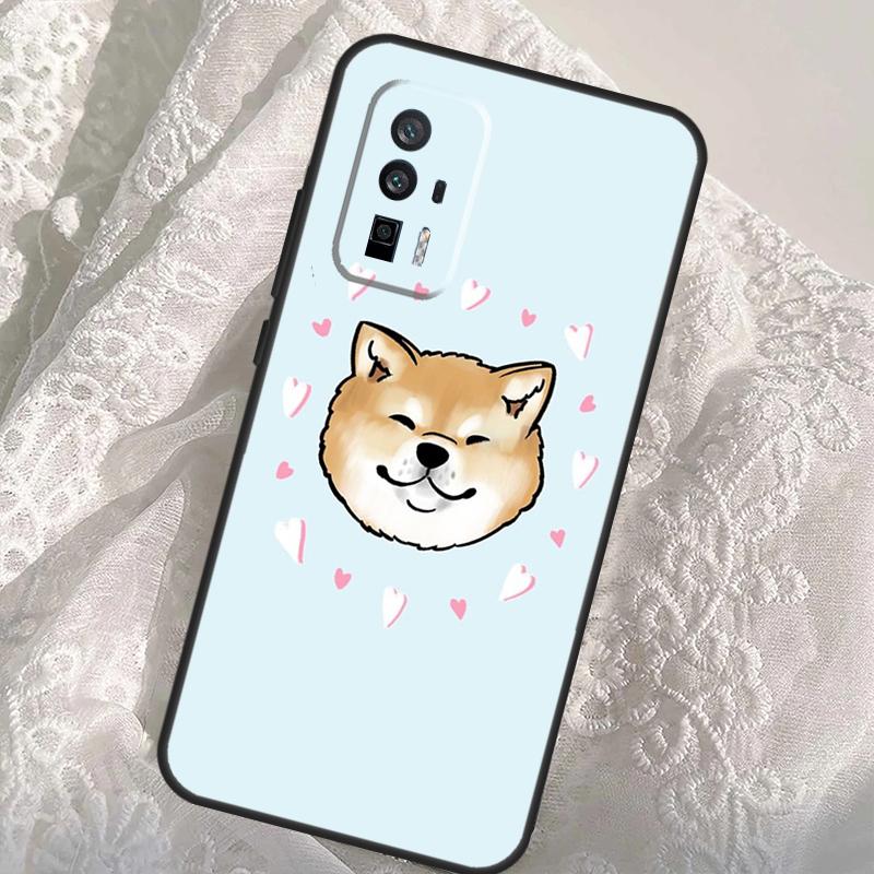 Animal Cute Dog Akita Case For Xiaomi 14T Pro 13T 12T 11T 13 14 Ultra POCO X6 Pro M6 X3 X5 M5s F3 F5 F6 Cover