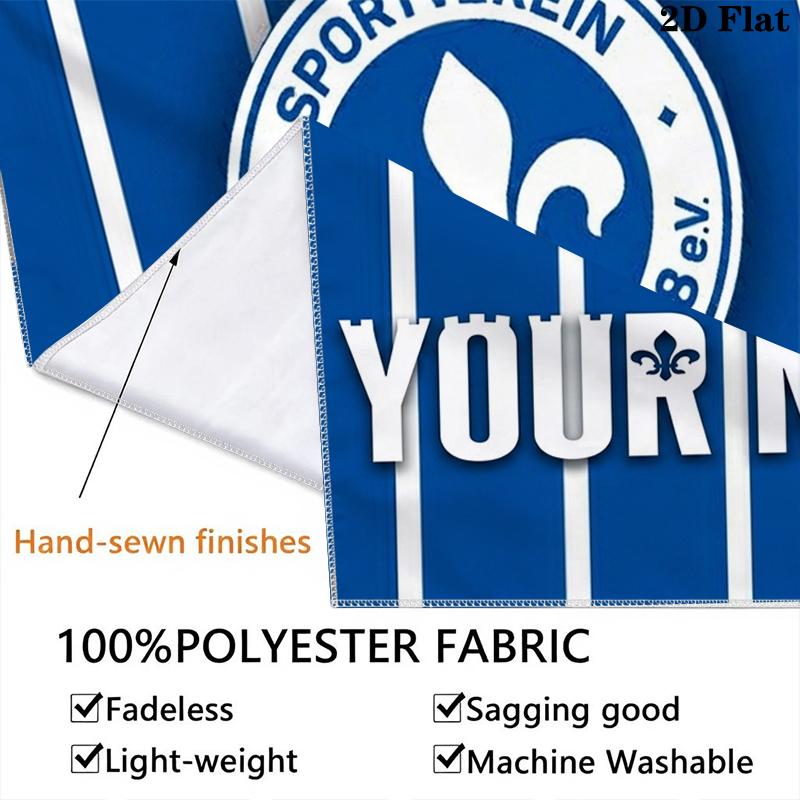 Custom Name Sportverein Darmsta Wall Tapestry Aesthetic Wall Hanging Printed Fabric Blanket Decorative Tapestries for Bedroom Living Room Home Decor