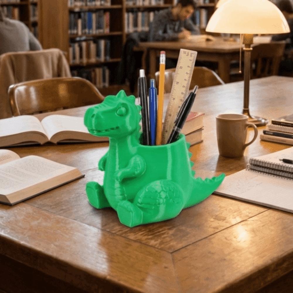 T-Rex Shaped Dinosaur Pen Holder Cute Pencil Holder Dinosaur Succulent Planter Office Supply