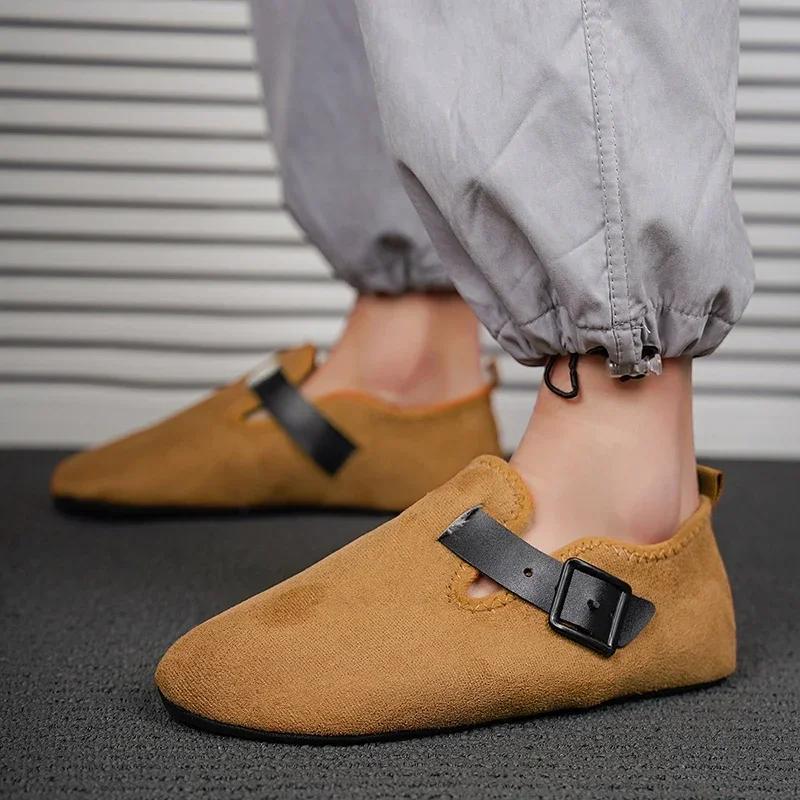 Модные зимние парные теплые хлопковые тапочки в клетку с запахом носка, шлепанцы на толстой мягкой подошве, мужские и женские домашние нескользящие туфли на плоской подошве