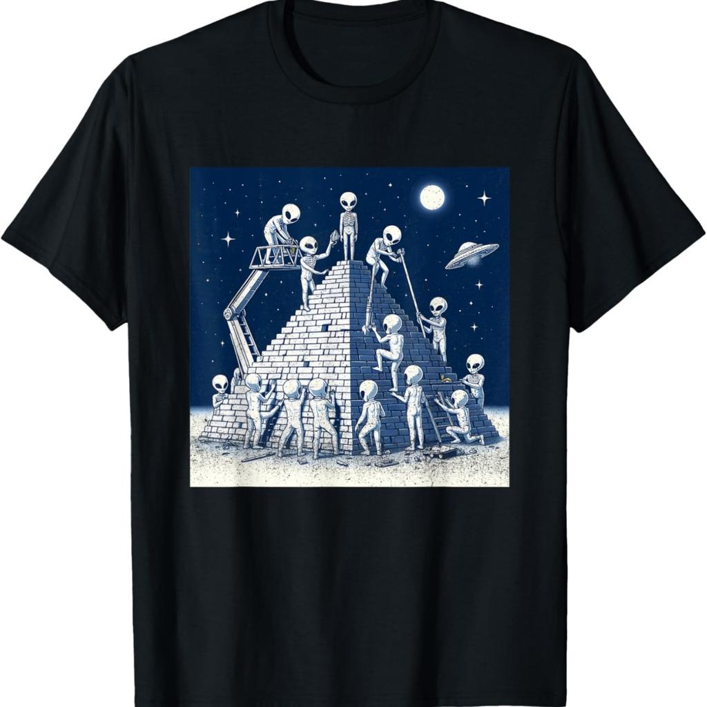 Инопланетяне строят пирамиду футболка