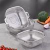 Stainless Steel Square Drain Basket Rust-proof Pasta Strainer Vegetable Washing Basket  Rice