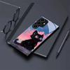 Чехол для телефона Стекло ТПУ Чехол для телефона для Samsung Galaxy S26 S25 S24 S23 S22 S21 FE, Ultra, Plus Ударопрочный Мультяшный Кот