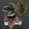Винтажная металлическая брошь-булавка с тремя листьями для шарфа, свитера, платья, женский декор, подарок, Beauty AVE