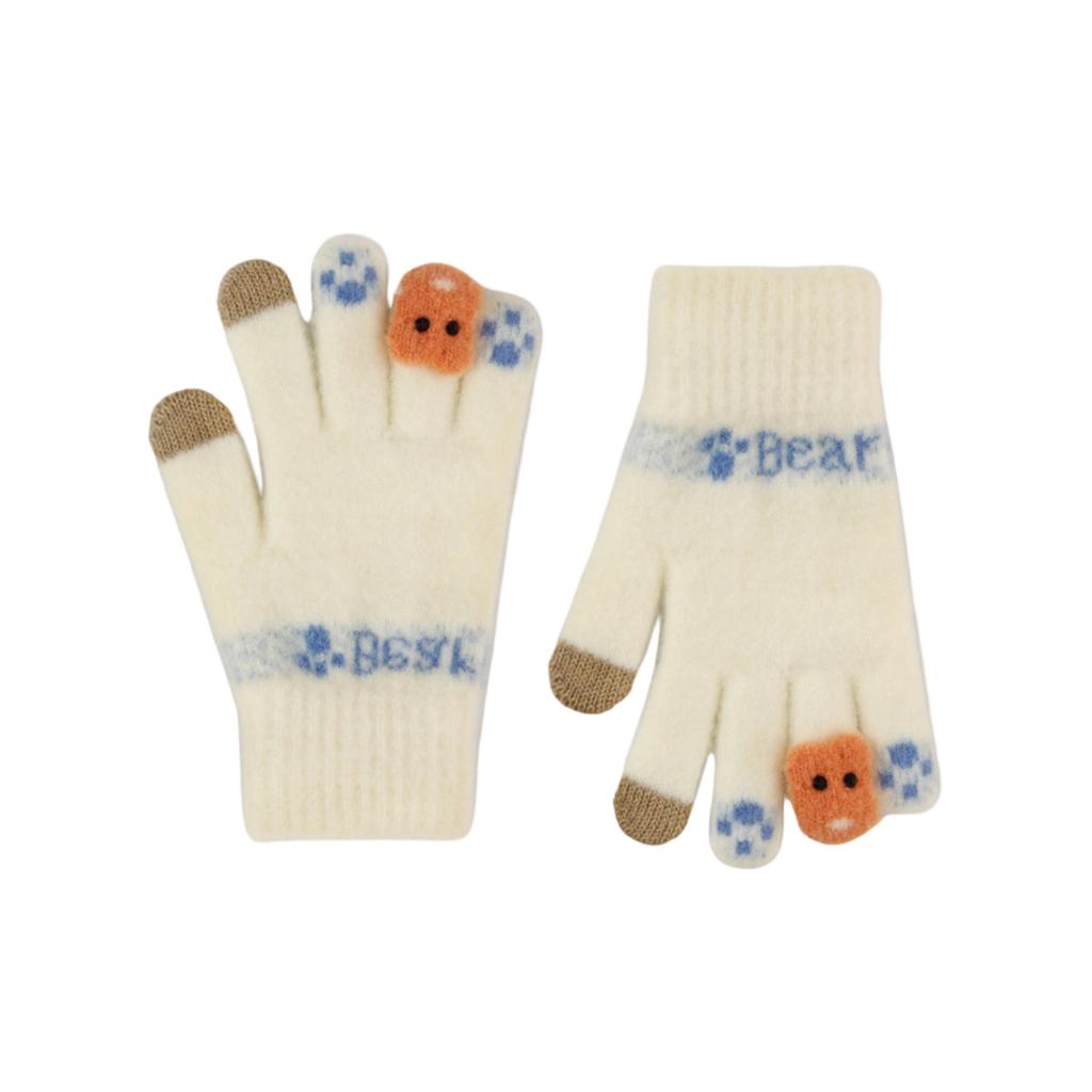 Зимние перчатки Плюс бархатные Толстые Защищающие от холода Велосипедные Сенсорные Вязаные перчатки Теплые Унисекс Шерстяные перчатки