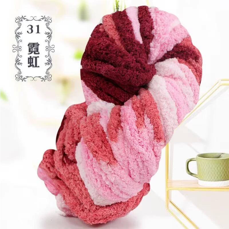 Толстая пряжа из микрофибры (chenille) для пледов, супермягкая и пушистая, гигантская полиэстеровая пряжа в стиле chenille для проектов домашнего декора
