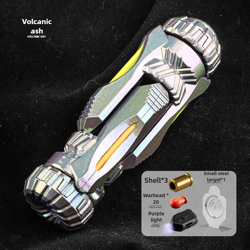 Мини-бластер из сплава с запуском спиннера-непоседы в одно касание, с безопасными пластиковыми патронами, игрушка для пальцев для снятия стресса, игровой набор для стрельбы, подарок