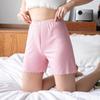 Women's Ribbed Wavy Edge Ice Silk Safety Shorts - Anti-Exposure, Versatile Homewear & Outerwear