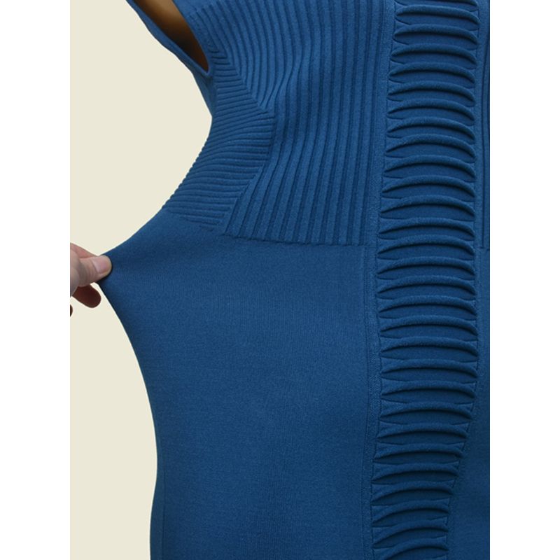 French Style Design Ruched Silm Dress Fashion Wind Foreign Trade Original Order Knitted Hip Skirt Autumn Underskirt