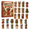 Holiday Dog Advent Calendar 2026 Dachshund Calendar, 24 Days Collectible Surprises with 2D Christmas Ornaments Festive Puppy Figures for Lovers Family