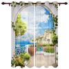 Outdoor Curtains Garden Balcony View Living Room Kitchen Curtain Drape For Patio Garden Gazebo Yard Valance Cutains