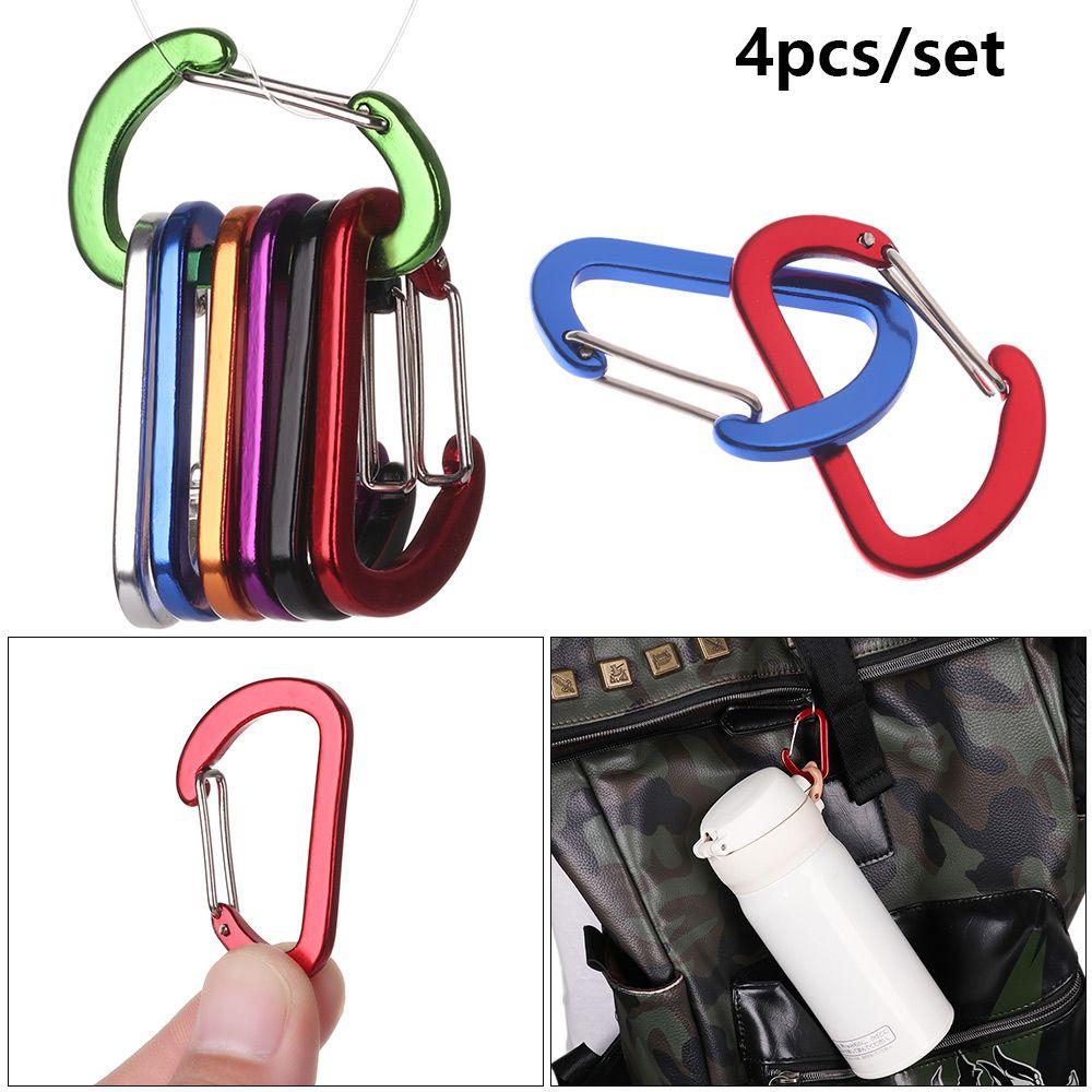 Buckle Hook Aluminum Alloy Climbing Snap Clip Outdoor Camping Keyring D-Ring Keychain Carabiner