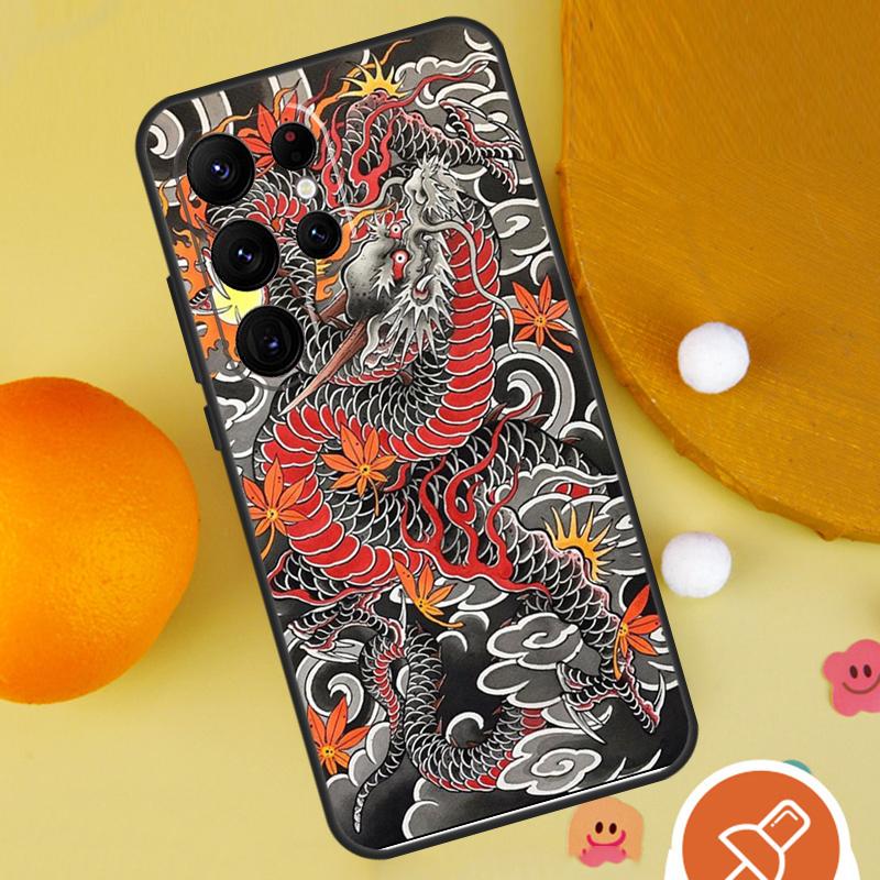 Чехол Yakuza Dragon Tattoo для Samsung Galaxy S23 S22 S21 Ultra S20 FE S8 S9 S10 Plus Note 10 20 Ultra