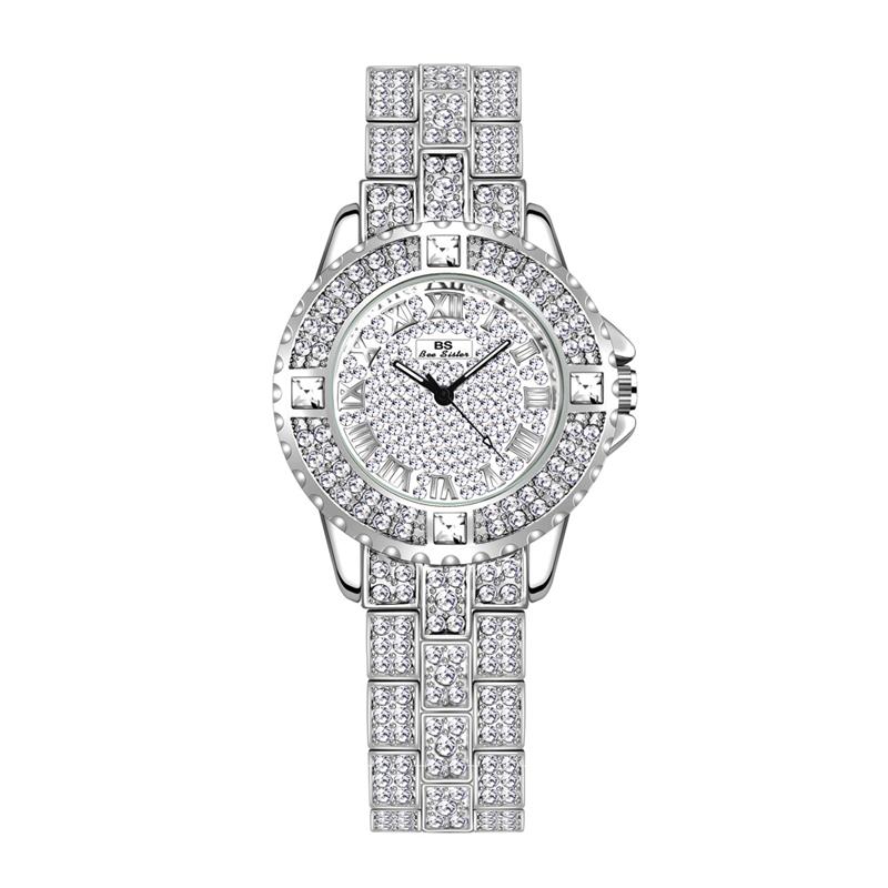 BEE SISTER BS Женские часы с бриллиантами Золотые часы Женские наручные часы Элитный бренд со стразами Женские часы-браслет Женские Relogio Feminino