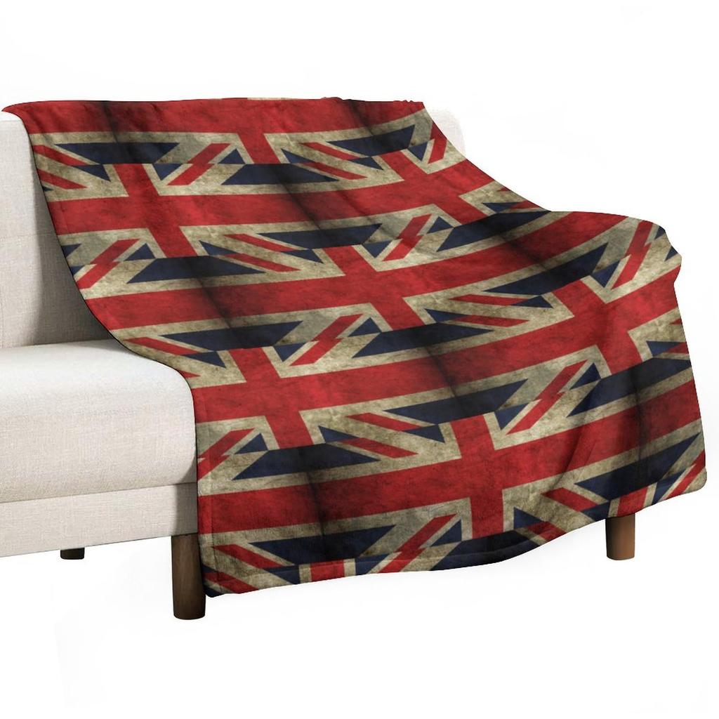 Pattern of the British flag digital-printed polyester Bedroom velvet flannel cover blanket Fleece soft cover blankets for beds