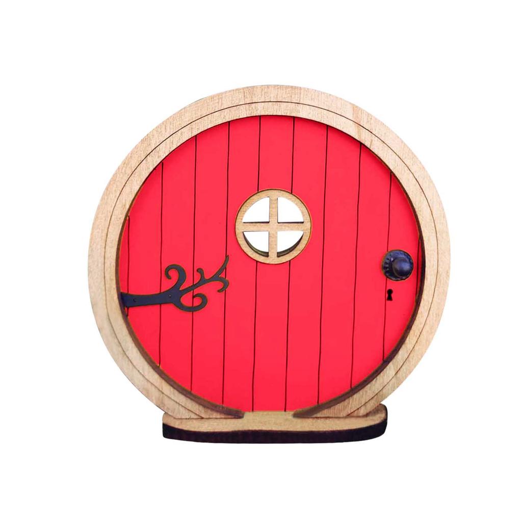 Wooden Fairy Door Collectible Figurine – Enchanting Miniature Elf Door for Home Decor – Charming Indoor Fantasy Decoration