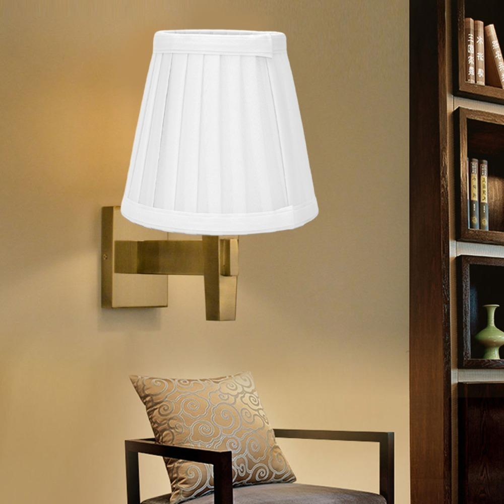 2PCS Clip On Design Clip On Lamp Shade Fabric Pleated Fabric Lampshade Small Lamp Shade  Wall Lamp