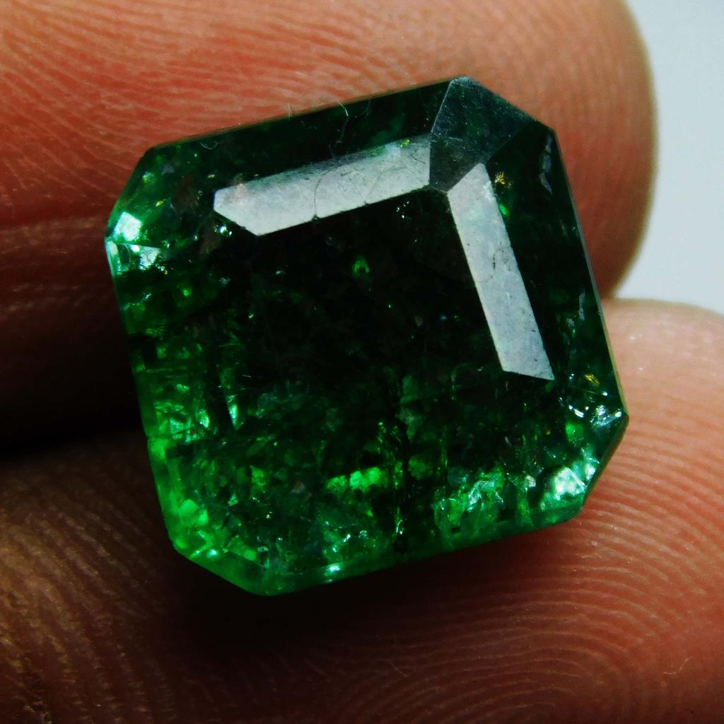 7 Ct Natural Emerald Square Cut Green Colombian Loose Gemstone