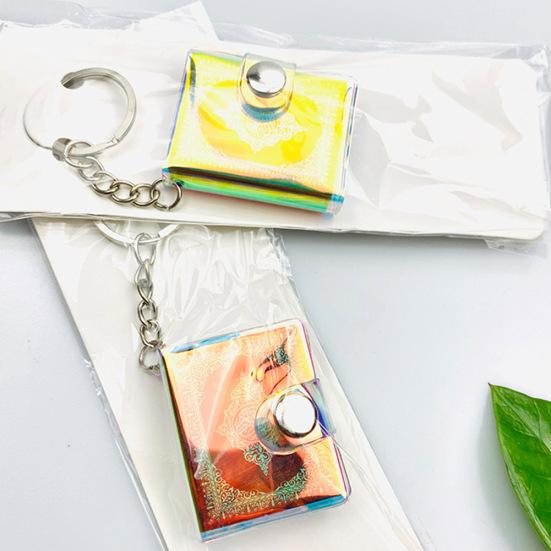 Mini Quran Book Vintage Keychain Holder Ring Pendant Decor Gift