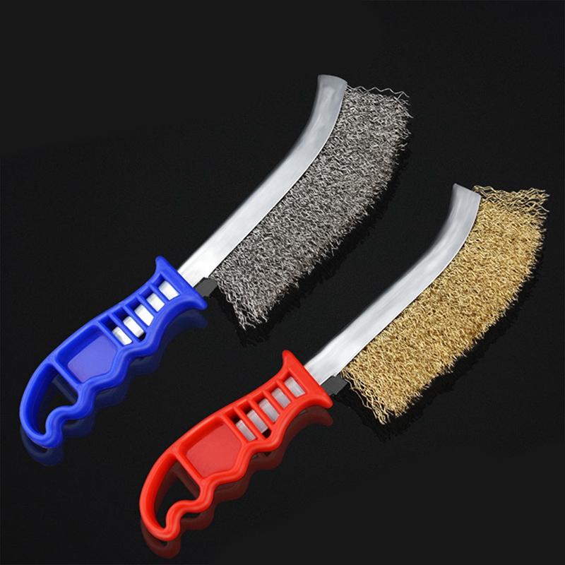 Щетка из стальной проволоки в форме ножа для чистки барбекю Щетка из нержавеющей стали для удаления ржавчины с меди Щетка из стальной проволоки