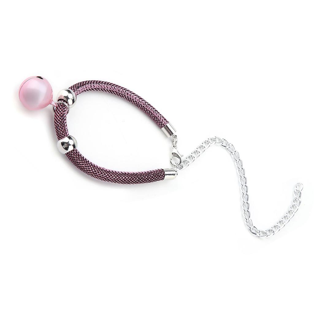 Japanese Style Pets Necklace Nylon Accessory Kitten Supply Cat Bell Collar w  Extension Chain