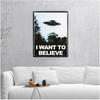 Я ХОЧУ ВЕРИТЬ-The X Files Art Silk или Canvas НЛО ТВ-сериал Печать Холст Картина Декоративная картина Домашний декор