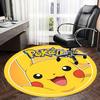 Пикачу, Коврик для стула Pokémon, Круглый ковер, Офисный ковер, Машинная стирка, Нескользящий, Подходит для гостиных, спален