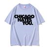 Футболка в стиле рэпера Chief Keef Chicago Hates You Мужская Харадзюку Хип-Хоп Винтажная Футболка Повседневная 100% Хлопок Большие Футболки