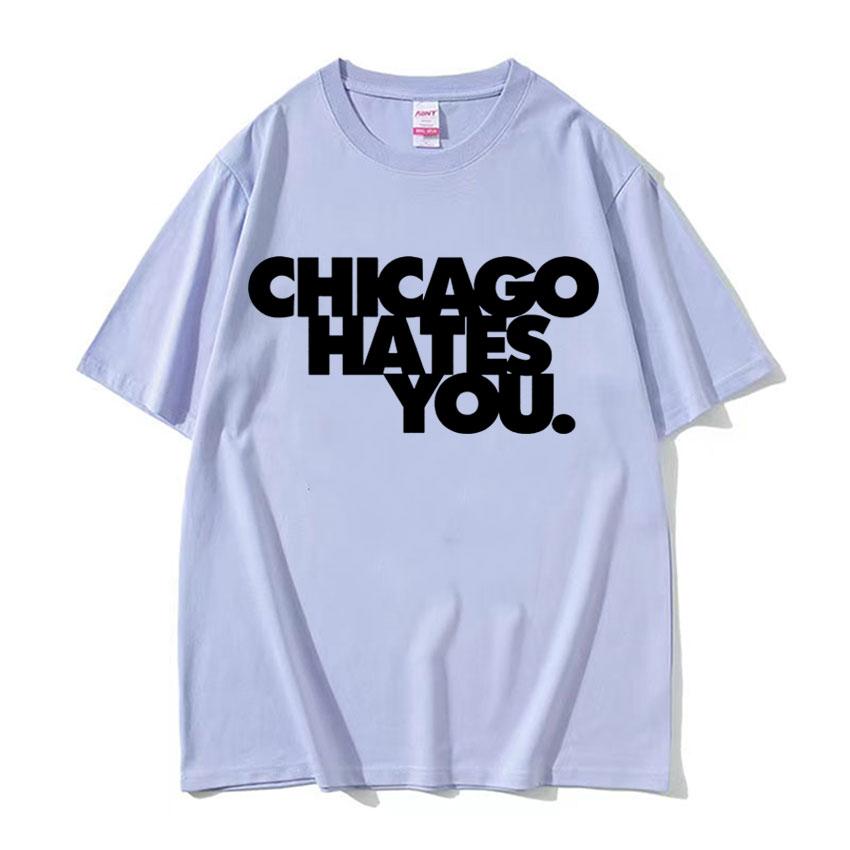 Футболка в стиле рэпера Chief Keef Chicago Hates You Мужская Харадзюку Хип-Хоп Винтажная Футболка Повседневная 100% Хлопок Большие Футболки