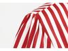 European-American Striped Patchwork Bow Party Swing Dress for Women