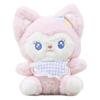 Cute Plush Adorable Fox Pendant Toy Keychain Soft Stuffed Doll With Blue Yellow Bib