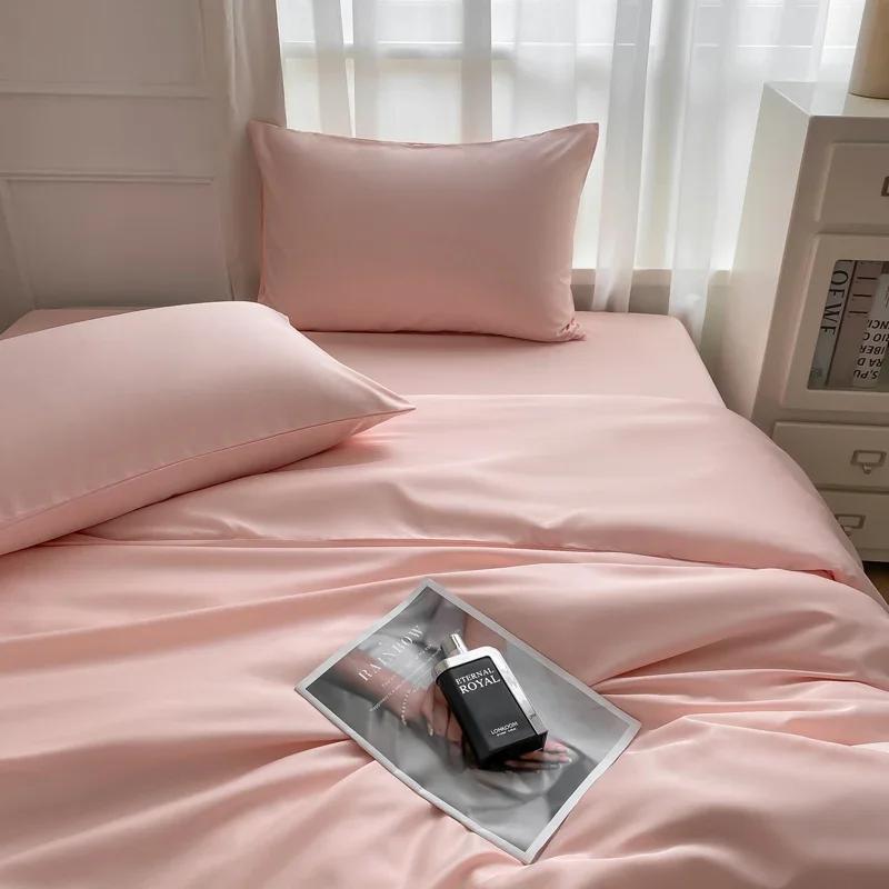 Nordic Bed Linen 100% Cotton Bedding Set with Sheet Duvet Cover Pillowcase Single Couple Bedsheet King Queen Double Twin Size