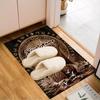 1PC Custom Name Viking Ship And Runes Theme Floor Mat Ideal for Living Room, Game Rooms, Office, Bedroom,Floor Mat Playful Design