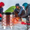 Мини газовый обогреватель, печь из нержавеющей стали, чехол для палатки, походная печь, нагревательная печь, капюшон для походов на открытом воздухе