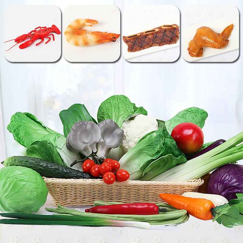 Имитация овощей из зеленого ПВХ-материала, поддельные модели овощей, детские ролевые игры, кухонные игрушки, искусственные продукты, украшение для дома