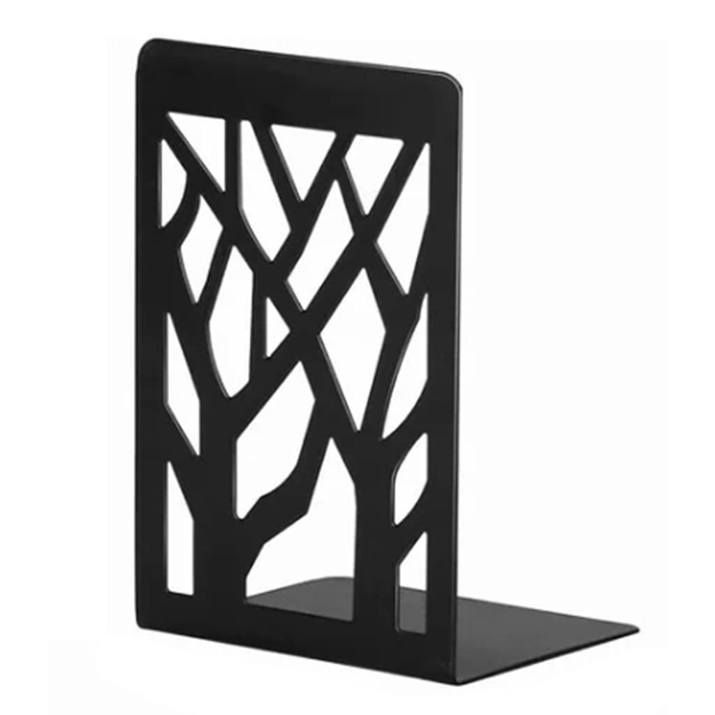 2 пары ретро-подставки для книг в виде дерева, черные декоративные износостойкие подставки для книг для школы